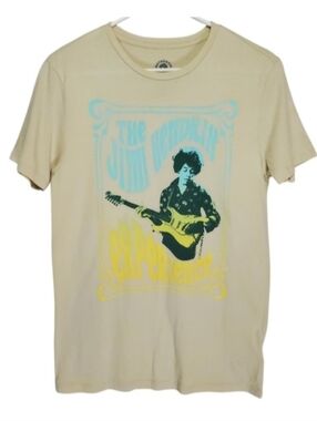2465 * Authentic Hendrix The Jimi Hendrix Experience Graphic Tee Tan Size S